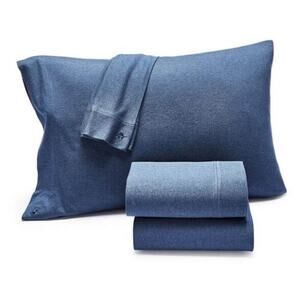 Martha Stewart Collection Home Design Blue Jersey 2-Pc. Sheet Set, Twin XL